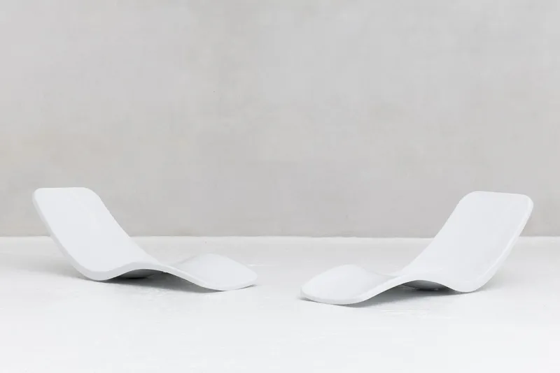 Pamono Fiberglass Sunbed by Charles Zublena> Seating|Garden Seating