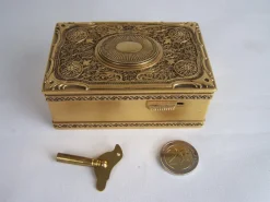 Pamono Filigree Singing Bird Box by K. Griesbaum, 1960s> Trunks Crates & Baskets