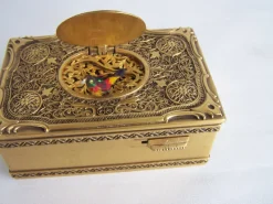 Pamono Filigree Singing Bird Box by K. Griesbaum, 1960s><noscript><img width=