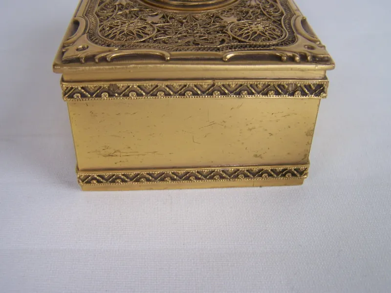 Pamono Filigree Singing Bird Box by K. Griesbaum, 1960s> Trunks Crates & Baskets