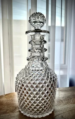 Discount Pamono Fine Regency Diamond-Cut Decanter with Original Stopper, 1820
