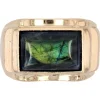 Pamono Finland Spectrolite 18 Karat Yellow Gold Signet Ring, 1950s> Rings