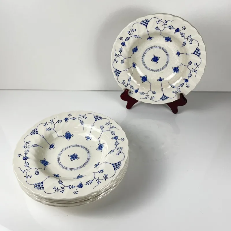 Pamono Finlandia Soup Plates by Myott, England, 1980, Set of 6> Dinner Plates & Bowls