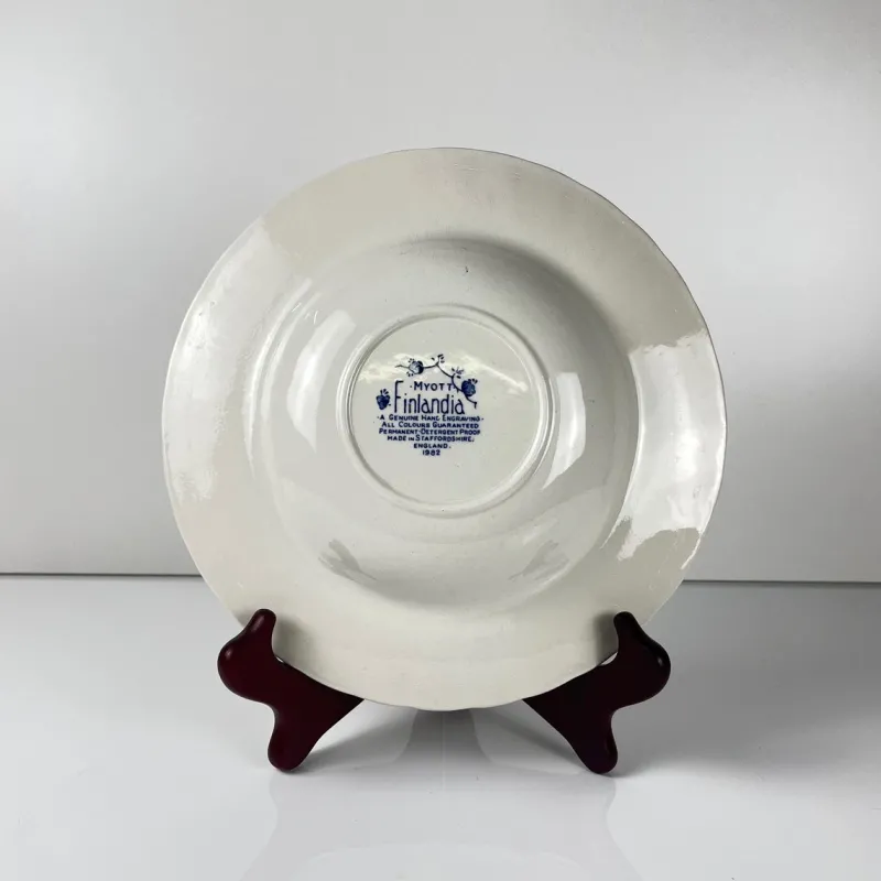 Pamono Finlandia Soup Plates by Myott, England, 1980, Set of 6> Dinner Plates & Bowls