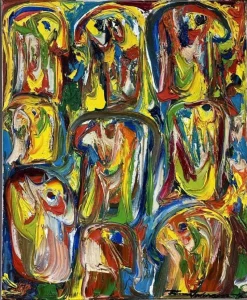 Pamono Finn Pedersen, Composition, Oil on Canvas> Abstraction