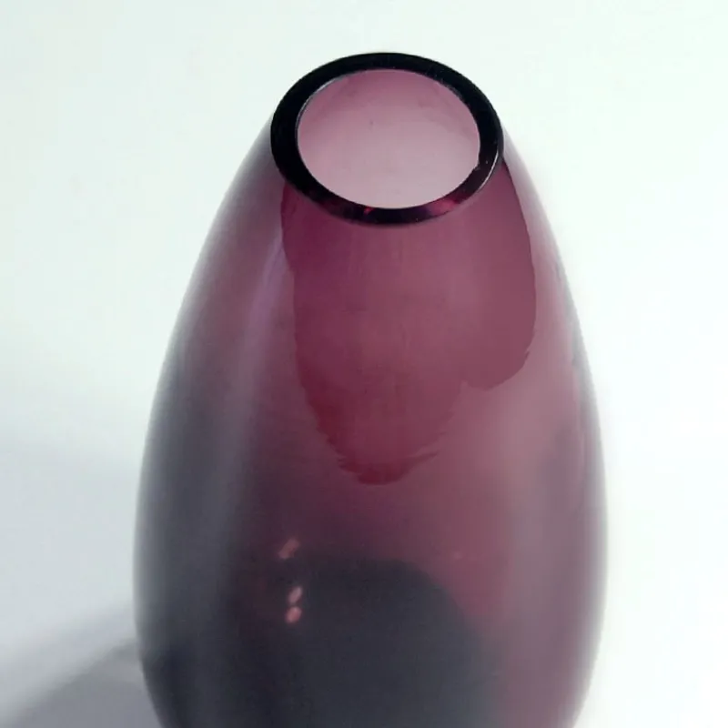 Pamono Finnish Glass Vase by Tamara Aladin for Riihimaki / Riihimaen Lasi Oy, 1960s> Vases