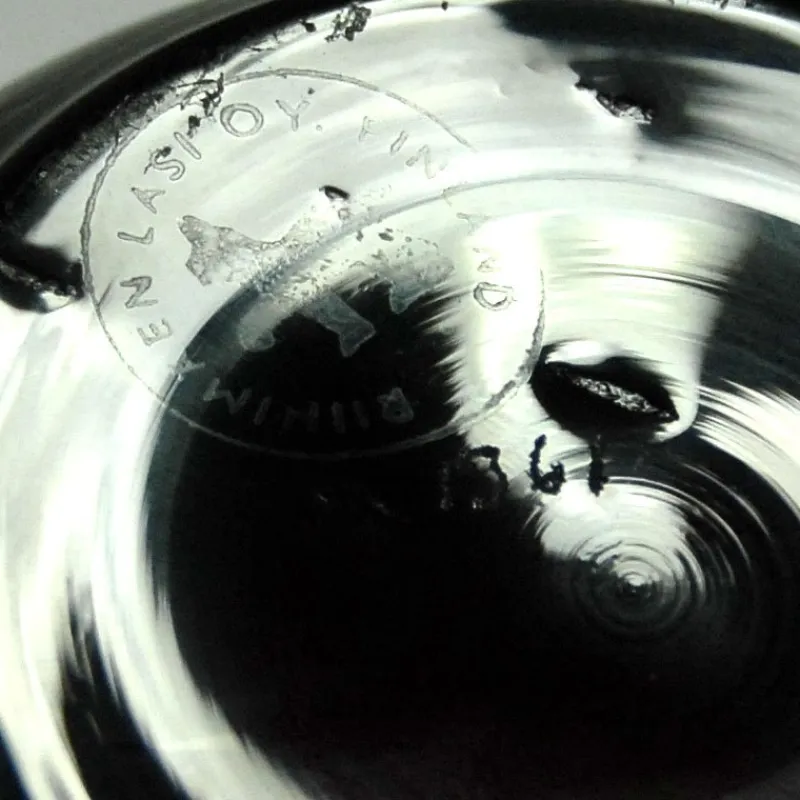 Pamono Finnish Glass Vase by Tamara Aladin for Riihimaki / Riihimaen Lasi Oy, 1960s> Vases