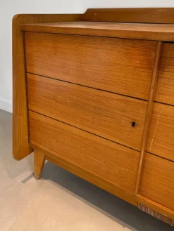 Clearance Pamono Fir and Rattan Sideboard
