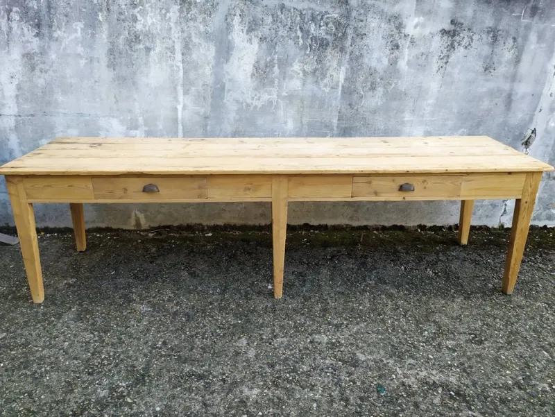 Pamono Fir Workshop Table, 1890s> Worktables & Workbenches