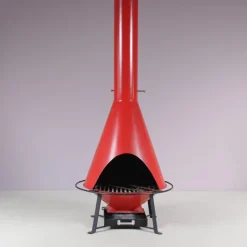 Pamono Fire Hood Wood Burner Fireplace, 1970