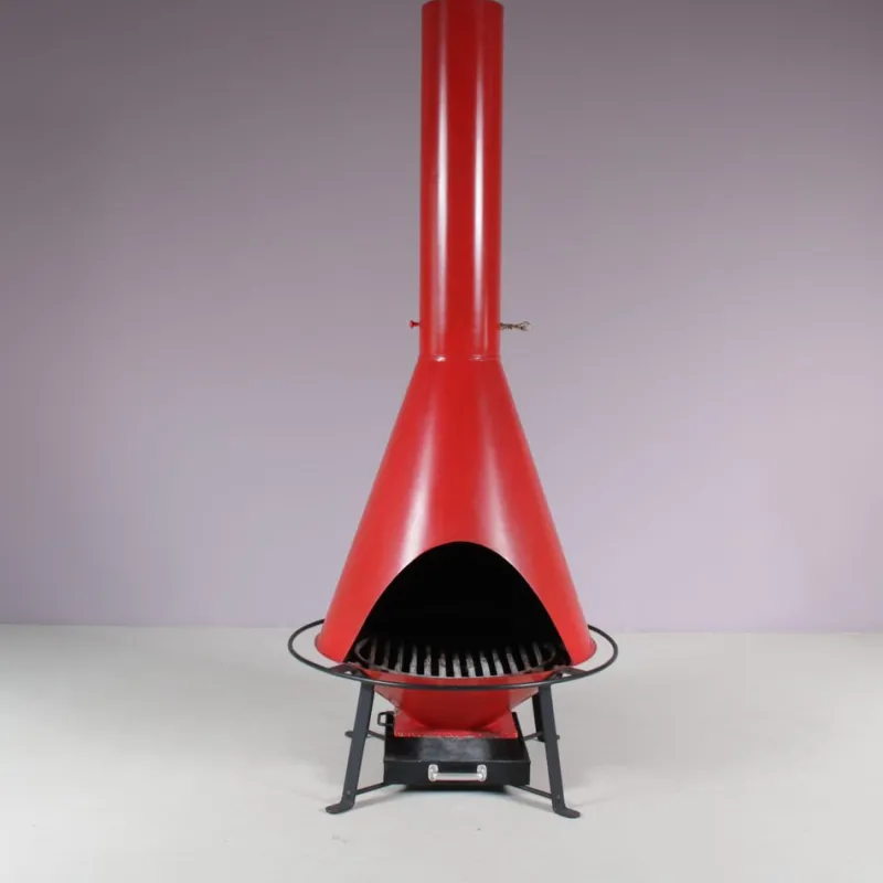 Pamono Fire Hood Wood Burner Fireplace, 1970