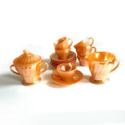Discount Pamono Fire King Coffee Service from Anchor Hocking, 1940s, Set of 8