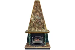 Pamono Fireplace Faux Marble With Bar Cabinet, 1950s> Fireplaces And Mantels
