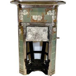 Sale Pamono Fireplace in Ceramic & Iron by Sue Et Mare, 1920
