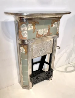 Sale Pamono Fireplace in Ceramic & Iron by Sue Et Mare, 1920