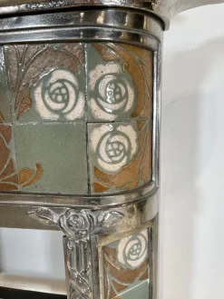 Sale Pamono Fireplace in Ceramic & Iron by Sue Et Mare, 1920