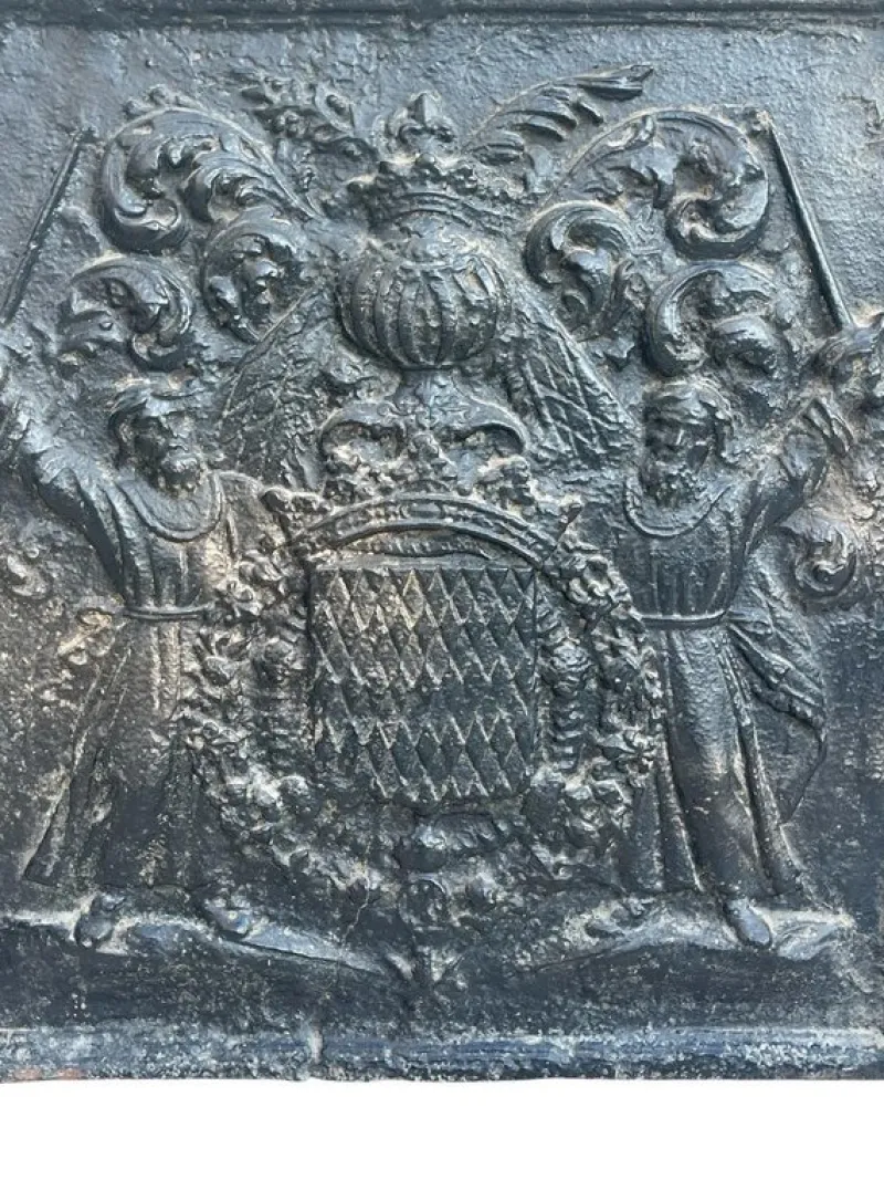 Clearance Pamono Fireplace Plate with the Grimaldi Family Coat of Arms, 17th Century