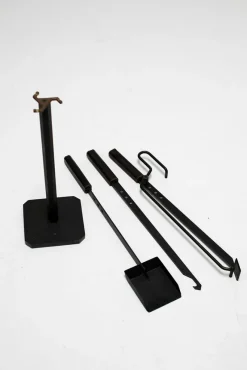 Online Pamono Fireplace Set by Afra and Tobia Scarpa for Dimensione Fuoco, 1970s, Set of 6