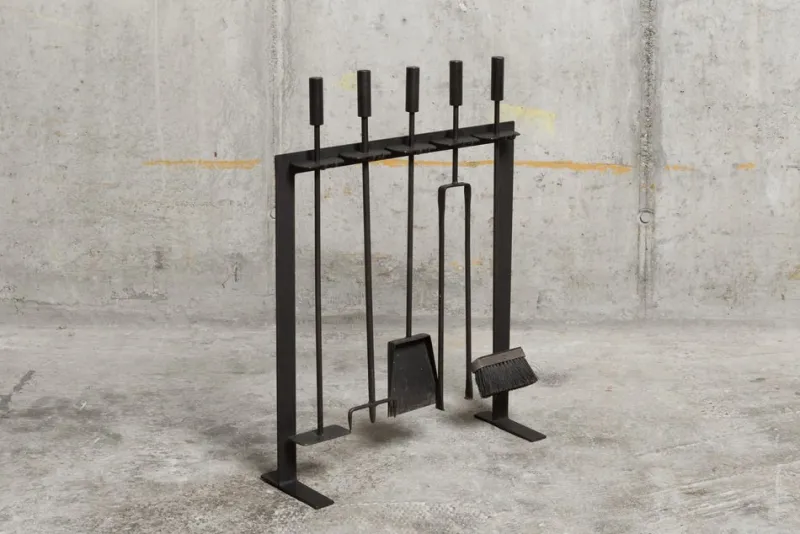 Pamono Fireplace Tools by Jürg Bally, 1960s, Set of 5> Fireplaces And Mantels