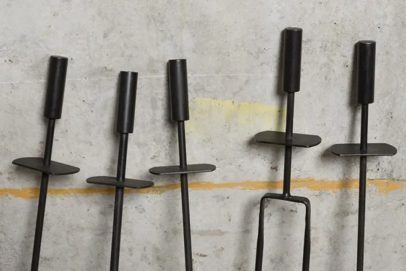Pamono Fireplace Tools by Jürg Bally, 1960s, Set of 5> Fireplaces And Mantels