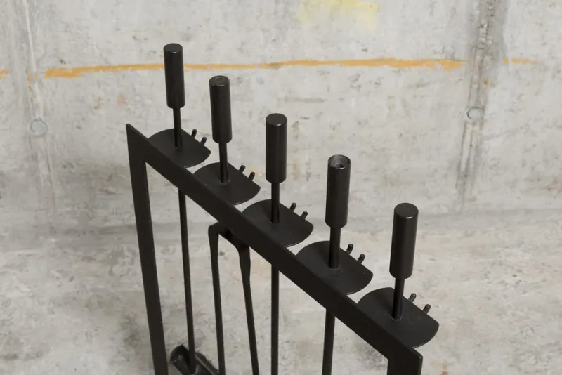 Pamono Fireplace Tools by Jürg Bally, 1960s, Set of 5> Fireplaces And Mantels