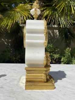 Best Pamono Fireplace Trim in Marble and Bronze, Set of 3