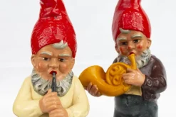 Hot Pamono First Half of the 20th Century Musical Band of 5 Gnomes from Heissner Ceramica, Set of 5