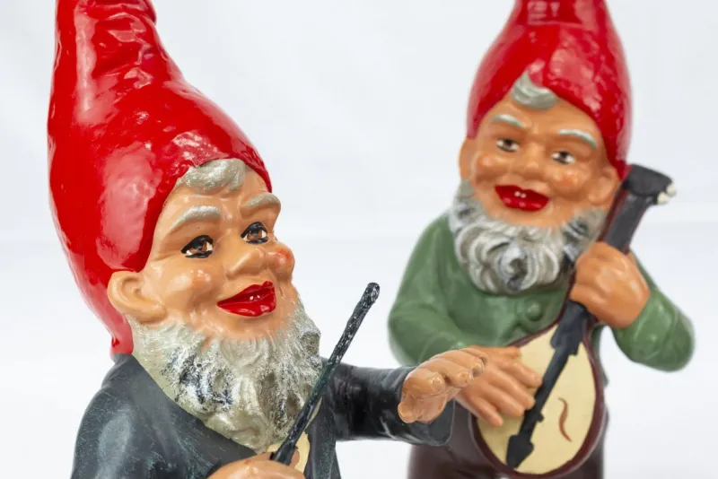 Hot Pamono First Half of the 20th Century Musical Band of 5 Gnomes from Heissner Ceramica, Set of 5