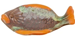 Pamono Fish and Oyster Plates with Drip Glaze from Vallauris, Set of 3><noscript><img width=
