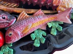 Pamono Fish and Seafood Dishes from Vallauris, Set of 3><noscript><img width=