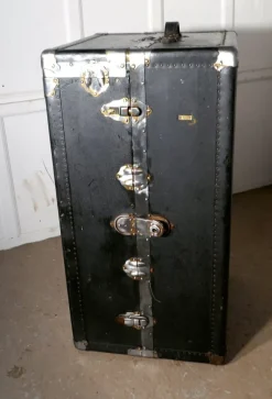 Pamono Fitted Steamer Trunk or Cabin Wardrobe from Excelsior, USA, 1890s><noscript><img width=