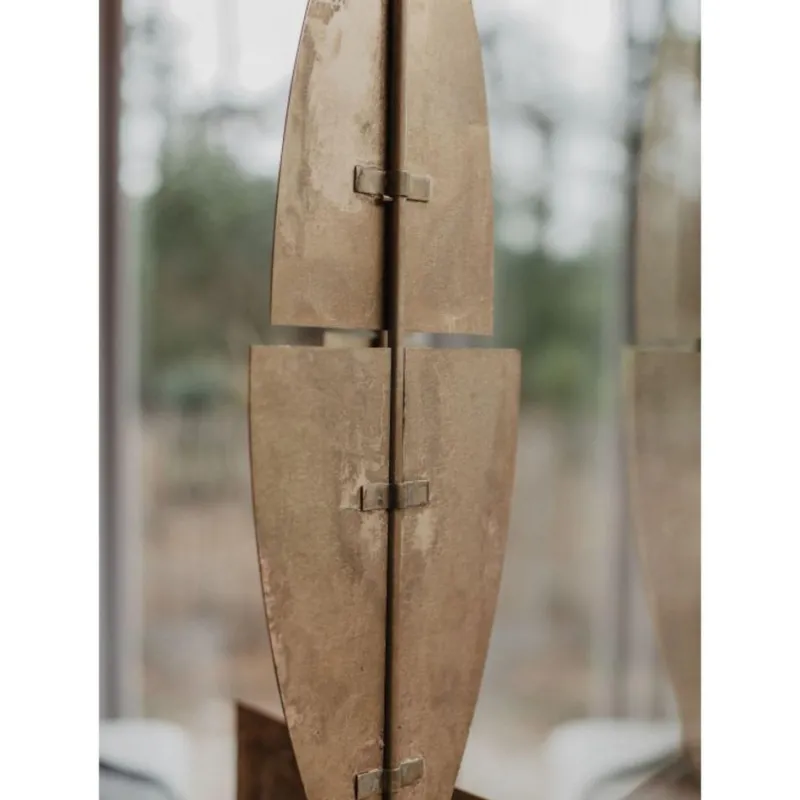Pamono Fixings of Brass Shutters by Mylene Niedzialkowski, Set of 6> Decorative Objects
