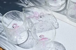 Hot Pamono Flamingo Glasses from Casarialto, Set of 4