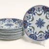 Pamono Flat Plates in Fine Earthenware by Gien, 2001, Set of 10> Dinner Plates & Bowls