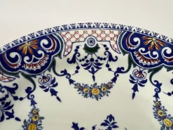 Pamono Flat Plates in Fine Earthenware by Gien, 2001, Set of 10><noscript><img width=
