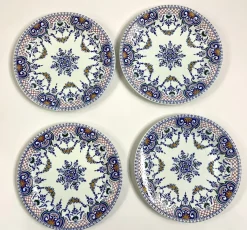 Pamono Flat Plates in Fine Earthenware by Gien, 2001, Set of 10><noscript><img width=