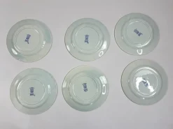 Pamono Flat Plates in Fine Earthenware by Gien, 2001, Set of 10><noscript><img width=