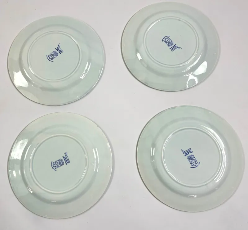 Pamono Flat Plates in Fine Earthenware by Gien, 2001, Set of 10> Dinner Plates & Bowls