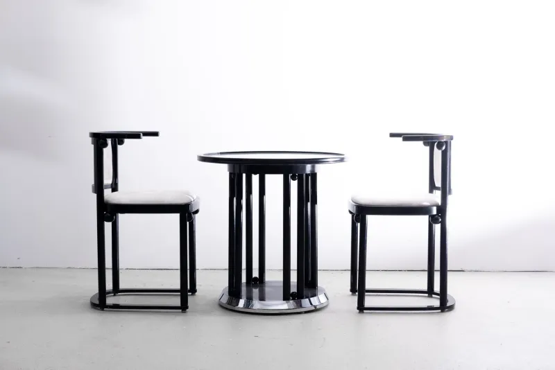 Pamono Fledermaus Table and Chairs by Josef Hoffmann for Wittmann, 1980s> Dining Tables & Sets