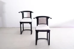 Pamono Fledermaus Table and Chairs by Josef Hoffmann for Wittmann, 1980s><noscript><img width=