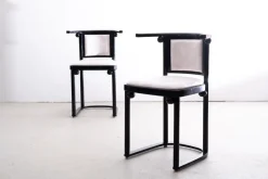 Pamono Fledermaus Table and Chairs by Josef Hoffmann for Wittmann, 1980s><noscript><img width=
