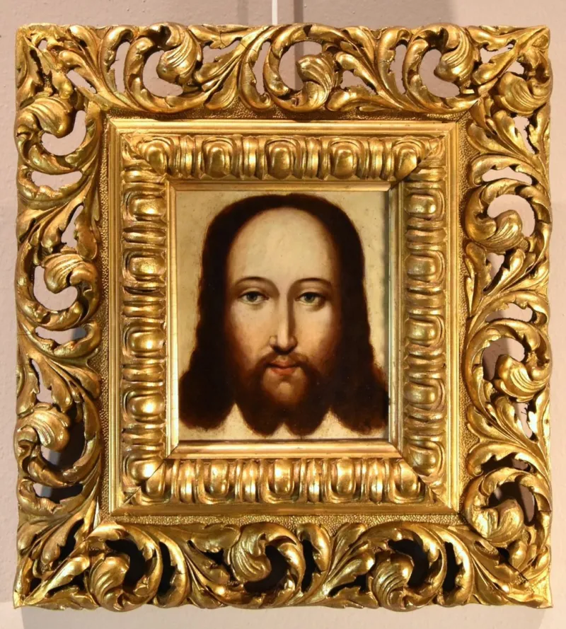 Pamono Flemish Artist, Cristo Mundi, 1600s, Oil on Copper Painting, Framed> Old Masters|Classical