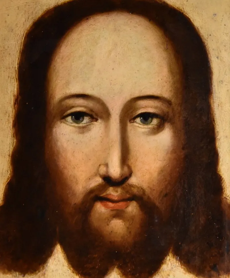 Pamono Flemish Artist, Cristo Mundi, 1600s, Oil on Copper Painting, Framed> Old Masters|Classical