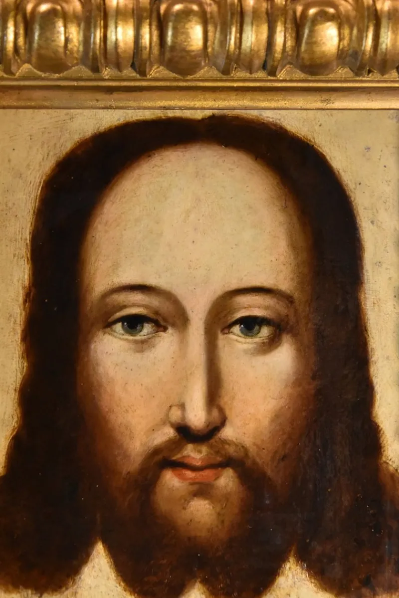 Pamono Flemish Artist, Cristo Mundi, 1600s, Oil on Copper Painting, Framed> Old Masters|Classical
