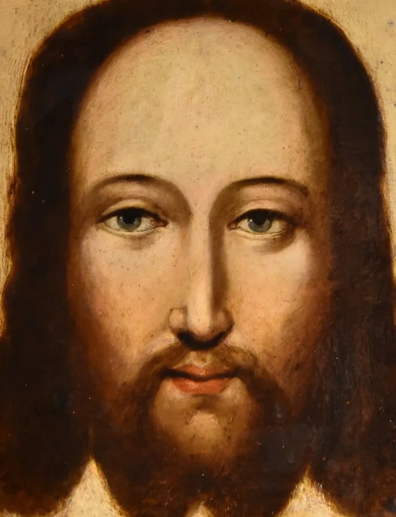 Pamono Flemish Artist, Cristo Mundi, 1600s, Oil on Copper Painting, Framed> Old Masters|Classical