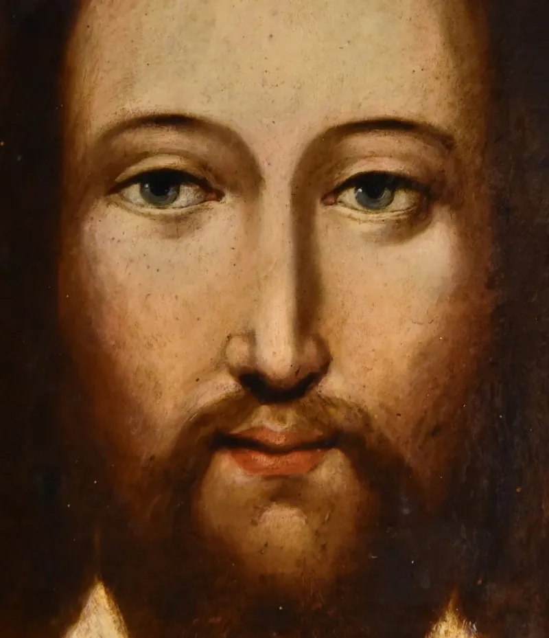 Pamono Flemish Artist, Cristo Mundi, 1600s, Oil on Copper Painting, Framed> Old Masters|Classical