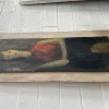 Pamono Flemish Artist, Female Portrait, Painting on Wood, 1950s