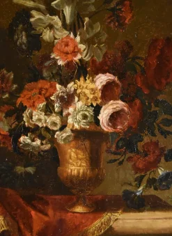 Pamono Flemish School Artist, Still Life with Flowers, 17th Century, Oil on Panel, Framed><noscript><img width=