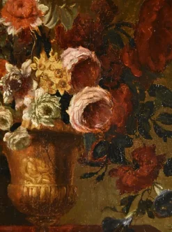 Pamono Flemish School Artist, Still Life with Flowers, 17th Century, Oil on Panel, Framed><noscript><img width=