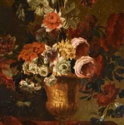 Pamono Flemish School Artist, Still Life with Flowers, 17th Century, Oil on Panel, Framed><noscript><img width=